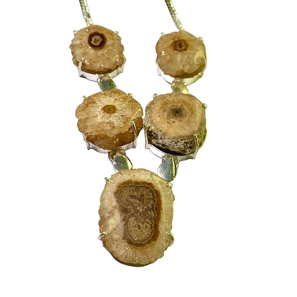 Tan Solar Quartz in a Handcrafted Necklace - Picture 5 of 6